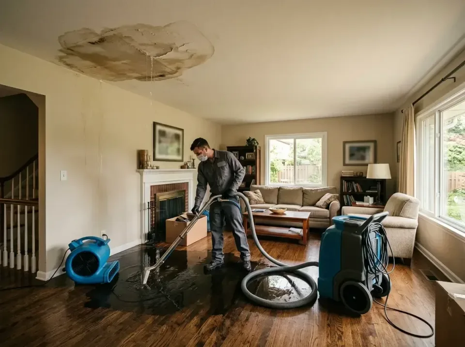 attic-pipe-burst-ceiling-drip-008 — frequently asked questions, Water Damage Restoration & Carpet Care in Falmouth, VA